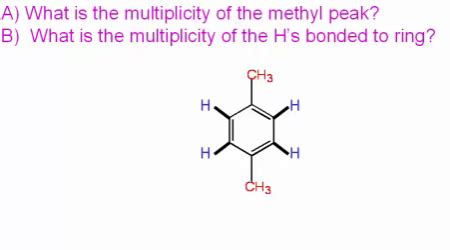 Question Violet What Is The Multiplicity Of The Methyl Peak