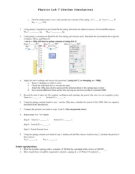 Real Time Physics Lab 7 Homework Answers