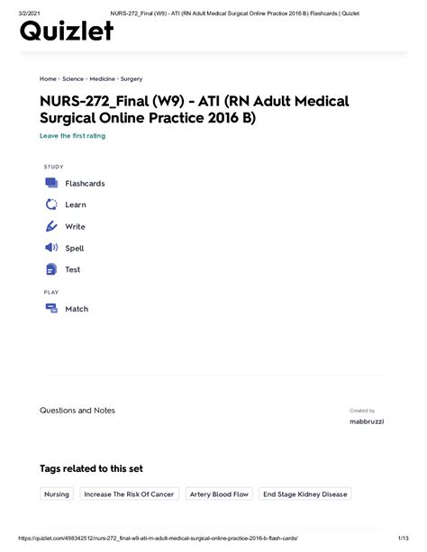 Rn Adult Medical Surgical Online Practice 2023 B