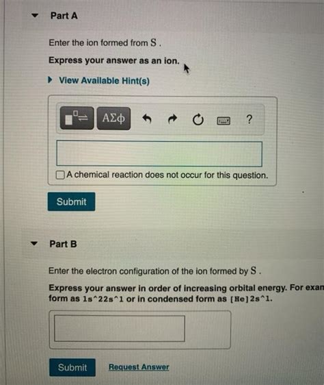 S Express Your Answer As An Ion