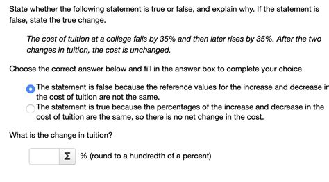 State Whether The Following Statements Are True Or False