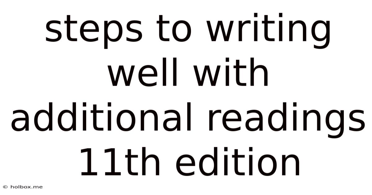 Steps To Writing Well With Additional Readings 11th Edition