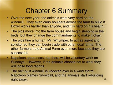 Summary Of Animal Farm Chapter 6