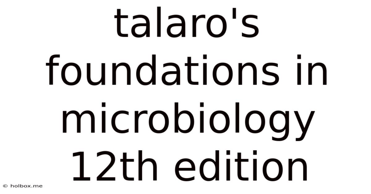 Talaro's Foundations In Microbiology 12th Edition
