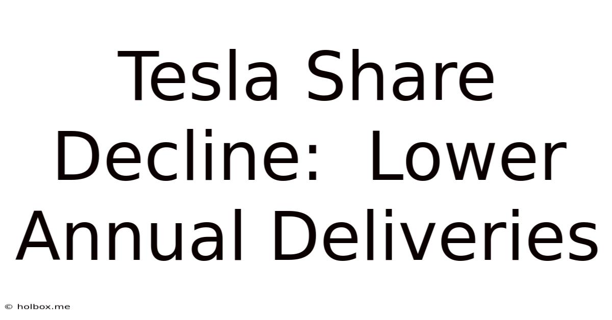 Tesla Share Decline:  Lower Annual Deliveries