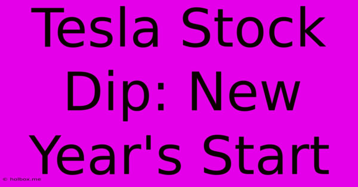 Tesla Stock Dip: New Year's Start