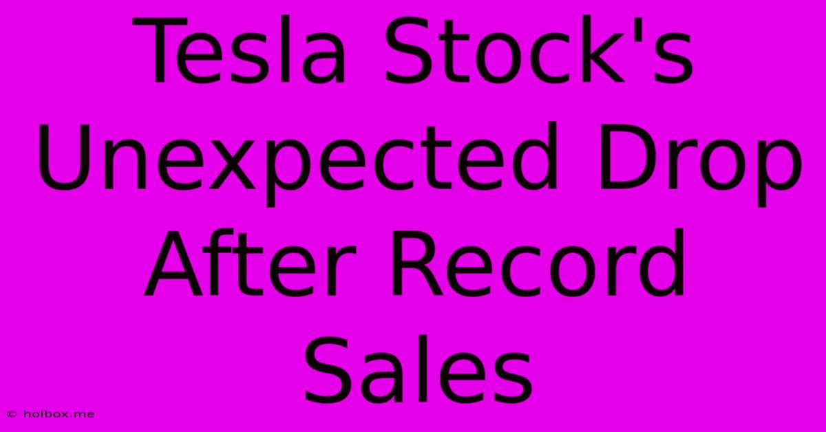 Tesla Stock's Unexpected Drop After Record Sales