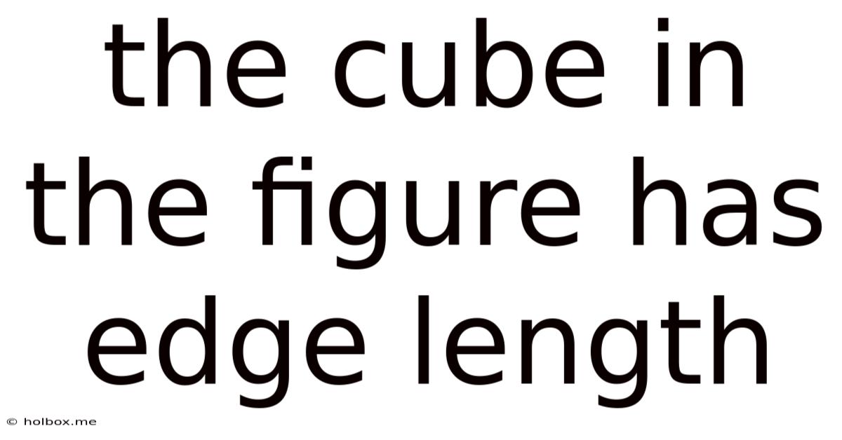 The Cube In The Figure Has Edge Length