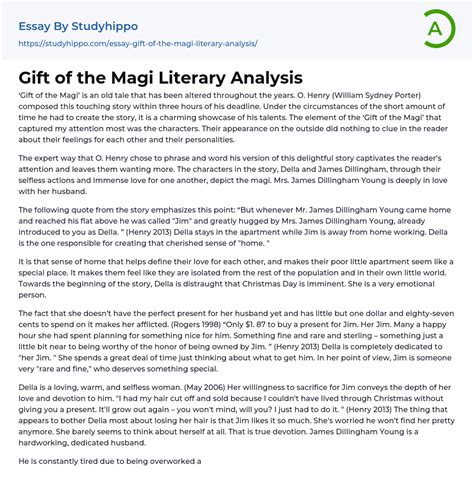 The Gift Of The Magi Literary Analysis