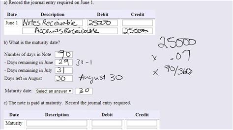 The Maturity Date Of A Note Receivable