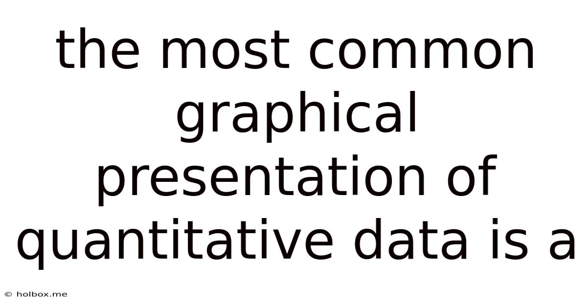 The Most Common Graphical Presentation Of Quantitative Data Is A