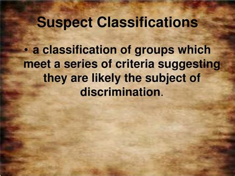 The Supreme Court Concept Of Suspect Classifications Suggests That