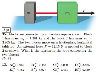 Two Blocks Are Connected By A Massless Rope