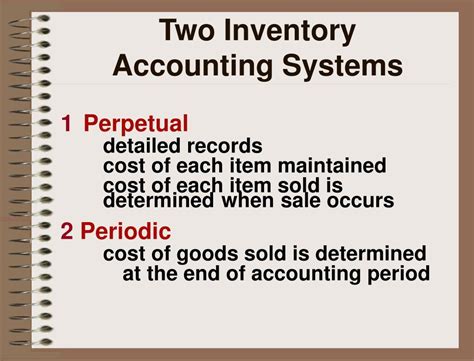 Two Main Inventory Accounting Systems Are The