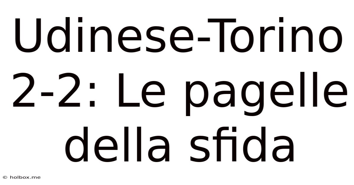 Udinese-Torino 2-2: Le Pagelle Della Sfida