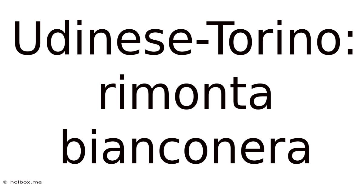 Udinese-Torino: Rimonta Bianconera