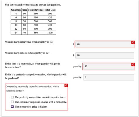 Use The Cost And Revenue Data To Answer The Questions