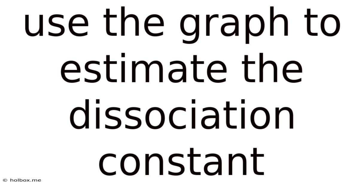 Use The Graph To Estimate The Dissociation Constant