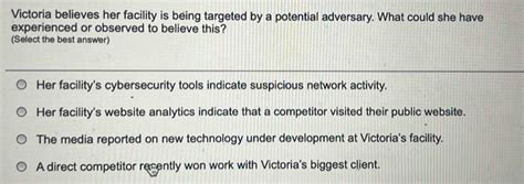 Victoria Believes Her Facility Is Being Targeted