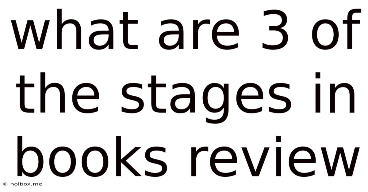 What Are 3 Of The Stages In Books Review