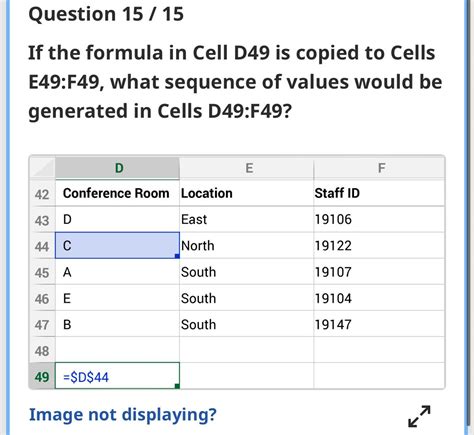 What Formula Would Produce The Value In Cell D49