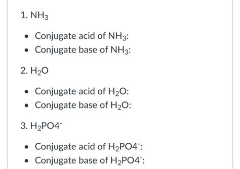 What Is The Conjugate Base Of Nh3