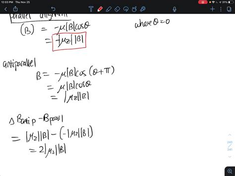 What Is The Energy Difference Between Parallel And Antiparallel