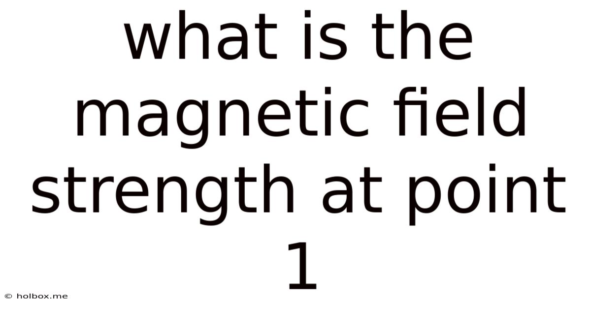 What Is The Magnetic Field Strength At Point 1