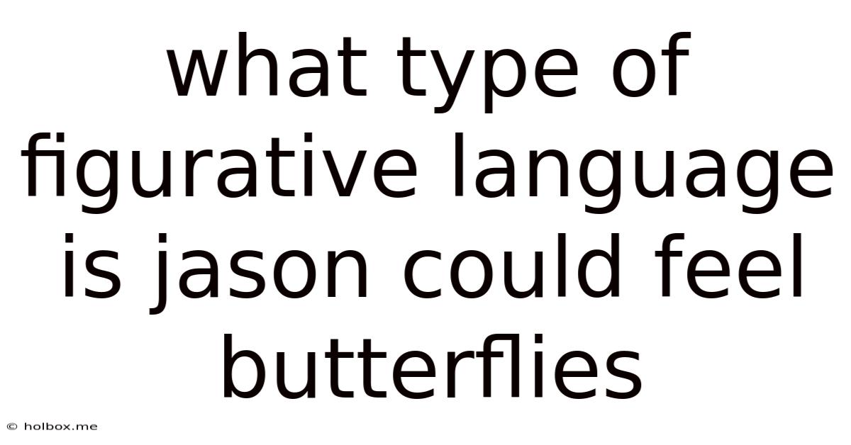 What Type Of Figurative Language Is Jason Could Feel Butterflies