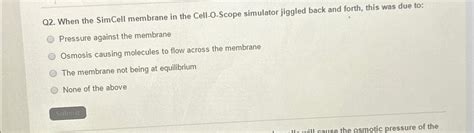 When The Simcell Membrane In The Cell O Scope