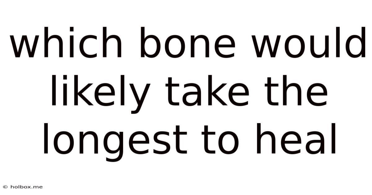 Which Bone Would Likely Take The Longest To Heal