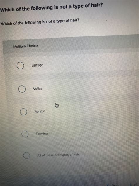 Which Of The Following Is Not A Type Of Hair