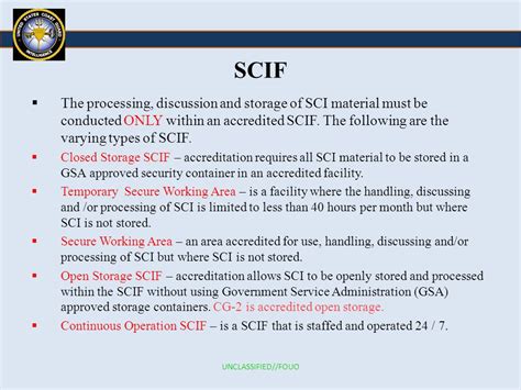 Which Of The Following Is Permitted Within A Scif