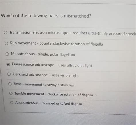 Which Of The Following Pairs Is Mismatched