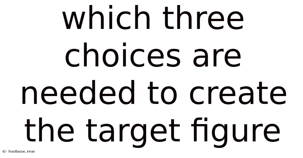 Which Three Choices Are Needed To Create The Target Figure