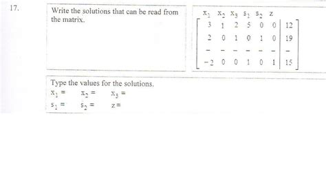 Write The Solutions That Can Be Read From The Matrix