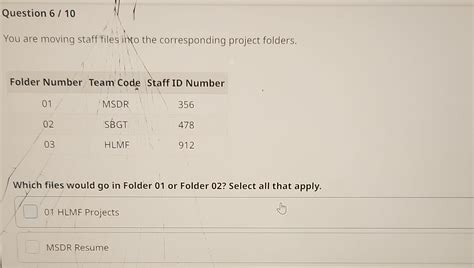 You Are Moving Staff Files Into The Corresponding Project Folders